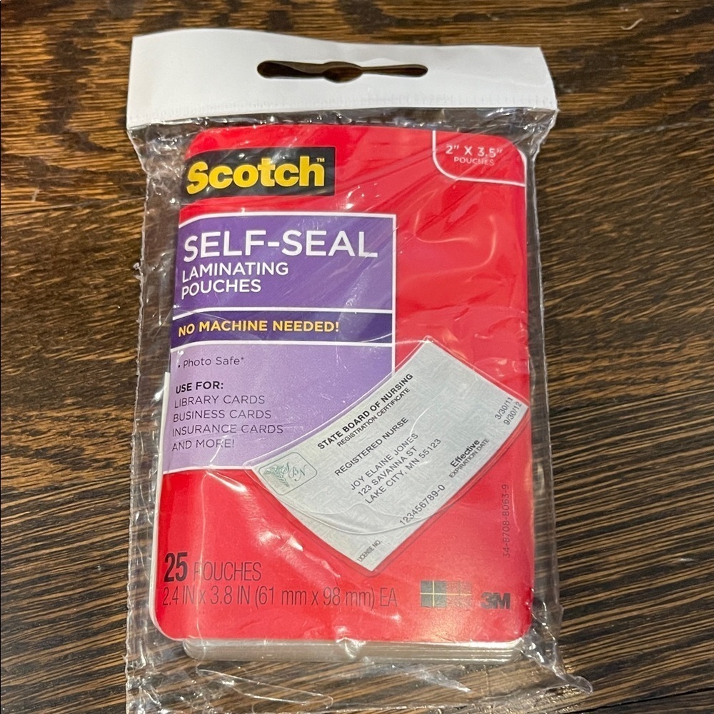 Self-Seal Laminating Pouches - 25 pouches NWT